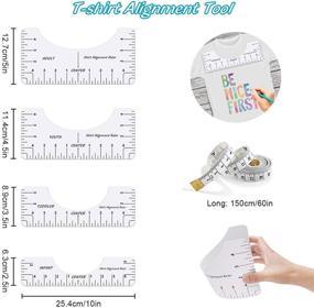 img 3 attached to Ultimate T-Shirt Alignment Tools: T-Shirt Ruler Guide & Craft Ruler for Fashion Design - 5 Pack HTV Alignment Tool Set for All Ages