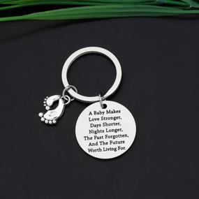 img 3 attached to 👶 New Mom/Dad Keychain - Thoughtful Gift for Expecting Parents