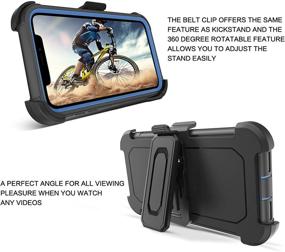 img 1 attached to 📱 BENTOBEN iPhone 11 Case with Kickstand and Holster - Full Body Rugged Hybrid Protection, Blue/Black