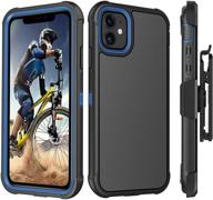 📱 bentoben iphone 11 case with kickstand and holster - full body rugged hybrid protection, blue/black logo