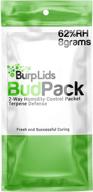 herbal storage bud pack with burp lids, 2-way humidity control (62% rh), 8g size for protecting up to 1 ounce (30 grams) of flower, prevents terpene loss, over drying, and molding, 12-count resealable bag логотип