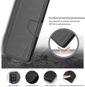 img 2 attached to 📱 WuGlrz Case for Samsung Galaxy A12＆ A12 Nacho with 2 Packs Tempered Glass Screen Protector: Premium Wallet Case with Card Holder, Lanyard, and Magnetic Flip Cover for Ultimate Protection