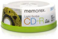 memorex lightscribe cd-r blank media - direct-to-disc laser etch printing (20pk) - 700mb/80 min logo