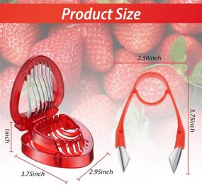 img 3 attached to 🍓 Efficient 2-Piece Strawberry Slicer Cutter Set: Huller, Stem Remover, Peeler – Perfect Kitchen Tool for Strawberry, Tomato & Pineapple