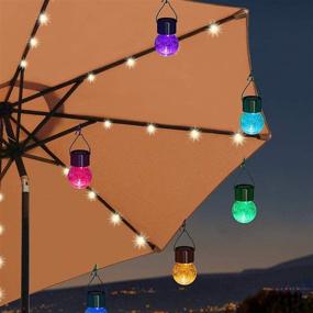 img 1 attached to 🌞 MAGGIFT 8 Pack Solar Hanging Ball Lights: Outdoor Christmas Ornaments with Umbrella Clips"