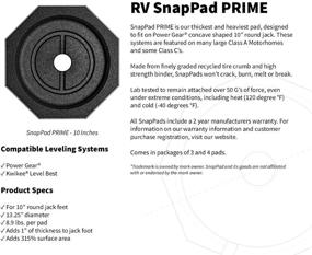 img 1 attached to 🏕️ SnapPad Prime 10-дюймовые круглые опорные ножки для уровнения автодомов (комплект из 4 штук) - надежное крепление для повышенной стабильности