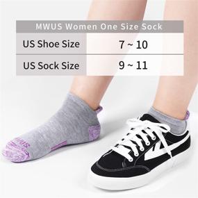 img 2 attached to Pack of 6 Pairs of Women's Low Cut Cushioned Running Athletic Ankle Socks for Sports