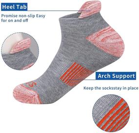 img 1 attached to Pack of 6 Pairs of Women's Low Cut Cushioned Running Athletic Ankle Socks for Sports