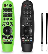 📱 2 pack silicone remote cover for lg an-mr19ba an-mr18ba an-mr600 an-mr650 magic remote control, alquar lightweight protective case cover with lanyard for lg smart tv remote logo