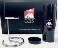 g.b.s stainless brush stand and shaving brush travel tube case black - efficiently removes water | ideal for most shaving brushes | convenient organizer for travel | secure & durable logo