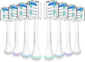 img 4 attached to 🪥 Relax Artist Toothbrush Heads - Compatible with Philips Sonicare HX6250, HX6730, HX6530, HX6930 - 8 Pack