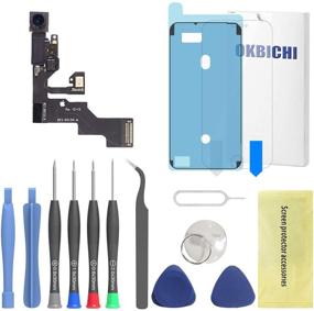 img 4 attached to OKBICHI Front Camera for iPhone 6S Plus - Proximity Sensor, Microphone Flex Cable Replacement, Repair Tools, Screen Protector, Waterproof Seal
