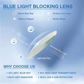 img 1 attached to 🎮 Enhance Your Gaming Experience with AHT Blue Light Blocking Glasses for Men and Women