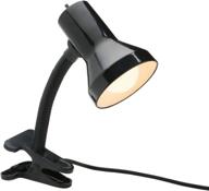 💡 black finish xtricity desk lamp - adjustable gooseneck, clamp base, 7w a19 led bulb included, 120v, on/off switch - 10.25 inch height (26cm) логотип