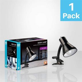 img 2 attached to 💡 Black Finish Xtricity Desk Lamp - Adjustable Gooseneck, Clamp Base, 7W A19 LED Bulb Included, 120V, On/Off Switch - 10.25 Inch Height (26cm)