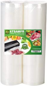 img 4 attached to Two Pack of SAMFR 11x50 Rolls - BPA Free Vacuum Sealer Bags for Sous Vide Cooking and Food Storage