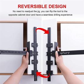 img 2 attached to 🔧 Lonfu Adjustable Cabinet Hardware Jig: Aluminum Alloy Drill Guide for Accurate and Efficient Installation of Door Sleeve, Drawer Knobs, Pulls, and Handles. Wood Drilling Doweling Templates Tool