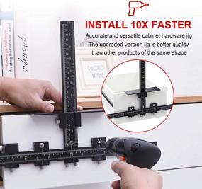 img 3 attached to 🔧 Lonfu Adjustable Cabinet Hardware Jig: Aluminum Alloy Drill Guide for Accurate and Efficient Installation of Door Sleeve, Drawer Knobs, Pulls, and Handles. Wood Drilling Doweling Templates Tool