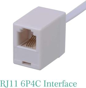 img 1 attached to 🔌 Конвертер адаптера SHONCO RJ45 в RJ11 - 3 шт. Белый, Телефонный разъем RJ11 6P4C женский для Ethernet RJ45 8P8C мужской переходной кабель