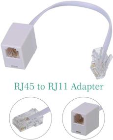 img 3 attached to 🔌 Конвертер адаптера SHONCO RJ45 в RJ11 - 3 шт. Белый, Телефонный разъем RJ11 6P4C женский для Ethernet RJ45 8P8C мужской переходной кабель