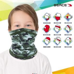 img 2 attached to BEACE Gaiter Bandanas Headband Dust Protection Boys' Accessories for Cold Weather