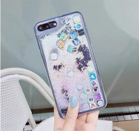 img 3 attached to UnnFiko Liquid Glitter Case for iPhone 11 - Colorful Quicksand with Apple APP Icons - Sand Glitter