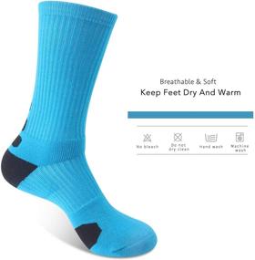 img 3 attached to 🧦 Multipack Thick Calf High Crew Socks for Boys - Ideal for Basketball, Soccer, Hiking, Skiing, and Outdoor Athletic Sports