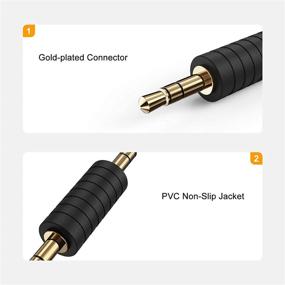 img 2 attached to CableCreation 2 Pack 3.5mm Audio Male to Male Adapter Connectors Gold Plated - Compatible with TaoTronics, Mpow BH129 Bluetooth Receiver