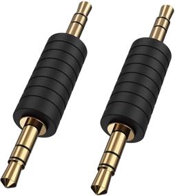 img 4 attached to CableCreation 2 Pack 3.5mm Audio Male to Male Adapter Connectors Gold Plated - Compatible with TaoTronics, Mpow BH129 Bluetooth Receiver