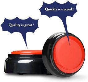 img 2 attached to 🎙️ Easy Button Record & Play: Neutral Voice Recording Button for Funny Office Gifts - Battery Powered Sound Buttons | 30 Seconds Talking Message