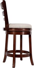 img 2 attached to Ball & Cast Swivel Counter Height Barstool: 🪑 24 Inch Seat, Cappuccino Finish - Set of 1