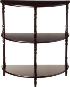 img 3 attached to 🏠 Frenchi Home Furnishing Wood 3-Tier Half Moon Console Table / End Table