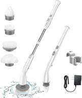 🧽 labigo electric spin scrubber la1 pro: cordless power cleaning brush for bathroom floor tile with 4 replaceable brush heads and adjustable extension handle logo