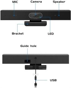 img 2 attached to 🎥 1080P Video Conference Webcam - HD Video and Audio Conferencing System for Small Meeting Rooms - Wide Angle - Black with Guide Hole