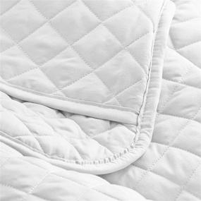 img 2 attached to 🛏️ Bare Home Premium 2 Piece Twin/Twin XL Coverlet Set - Diamond Stitched Lightweight Bedspread - Ultra-Soft All Season Bedding (White)