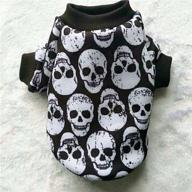 🐾 lxlp dog clothes: halloween pet costumes for small dogs & cats - skull head vest t-shirt apparel, 10 sizes available логотип