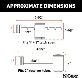 img 3 attached to 🔒 Блокировка прицепа CURT 23505 с прямым углом: Защитите свой приемник 2 дюйма со штифтом 5/8 дюйма и растяжкой 1/4 х 3 дюйма