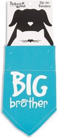 img 3 attached to 🐾 Pavilion Gift Company 45613 Pavilion's Pets-Blue Paw Print Large Dog Slip on The Collar Bandanna-Big Brother: Стиль и комфорт для вашего пушистого друга!