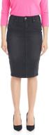 👗 esteez miami women's tummy control denim jean pencil skirt - soft stretch for optimal comfort logo