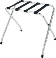 🧳 convenient 2-pack folding chrome stainless steel luggage rack set - amenities depot логотип