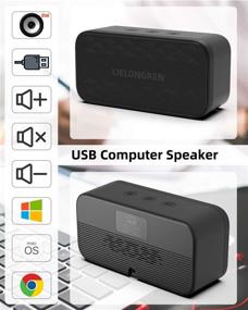 img 3 attached to 🔊 Hi-Quality Sound USB Computer Speaker: Louder Volume, Richer Bass, Compact Size