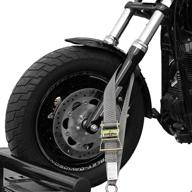🏍️ tank straps motorcycle tie down straps (2pk) - 10,000 lb webbing break strength: super heavy duty endless tie downs with ratchet strap - 2'' x 10' size logo