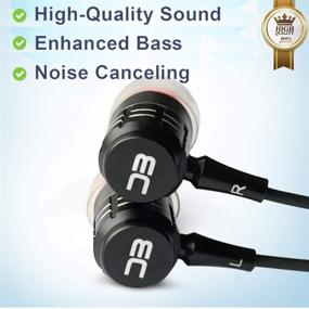 img 3 attached to 💎 DigiBobs Magnetic Wired Earbuds with Microphone - Enhanced Bass, Volume Control, Medical Grade Silica Gel