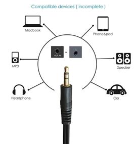 img 1 attached to Длинный аудиокабель RCA длиной 50 футов: Ruaeoda 3.5 мм AUX к 2RCA мужской стерео Y-кабель