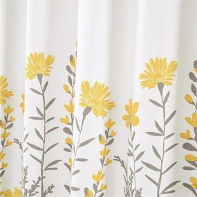 img 2 attached to Lush Decor Yellow and Gray Aprile Shower Curtain - 72x72 inches, Stylish Bathroom Décor