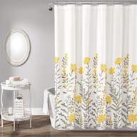 lush decor yellow and gray aprile shower curtain - 72x72 inches, stylish bathroom décor logo