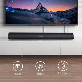 img 2 attached to 🔊 BESTISAN 80 Watt Soundbar for TV, Home Theater System Sound Bars (Bluetooth 5.0, 34 inch, DSP, Strong Bass, Wireless/Wired Connections, Adjustable Bass, Wall Mountable)