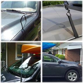 img 3 attached to 🚣 Rapid Hood Loops Trunk Anchor Kayak Tie Down Straps for Secure Canoe Transport with Bow and Stern Secure Lashing Point