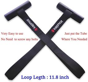 img 1 attached to 🚣 Rapid Hood Loops Trunk Anchor Kayak Tie Down Straps for Secure Canoe Transport with Bow and Stern Secure Lashing Point