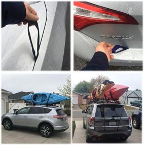 img 2 attached to 🚣 Rapid Hood Loops Trunk Anchor Kayak Tie Down Straps for Secure Canoe Transport with Bow and Stern Secure Lashing Point